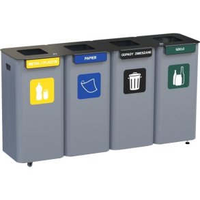 Modulspande til affaldssortering 4 x 70 ltr