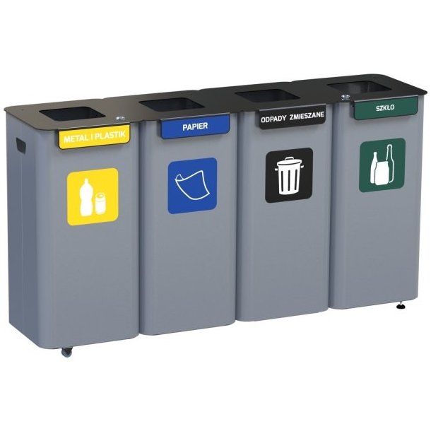 Modulspande til affaldssortering 4 x 70 ltr