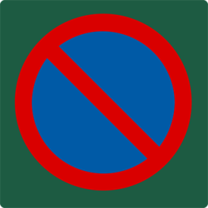 Skilt Naturstyrelsen Parkering forbudt Aluminium 10 x 10 cm NSF20