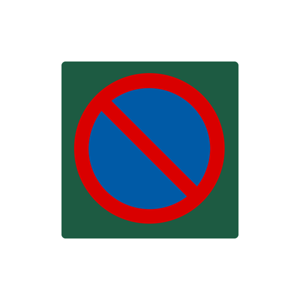 Skilt Naturstyrelsen Parkering forbudt Aluminium 10 x 10 cm NSF20