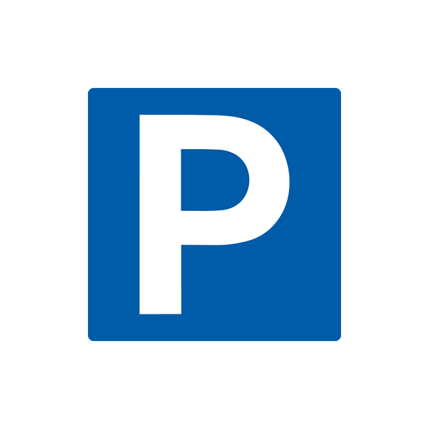 Skilt Naturstyrelsen Parkering Lakeret Aluminium 100 x 100 mm NSS32