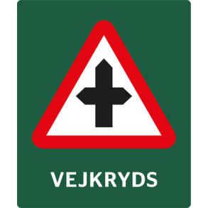 Skilt Naturstyrelsen Pas p vejkryds Lakeret Aluminium 10 x 12 cm NSM07