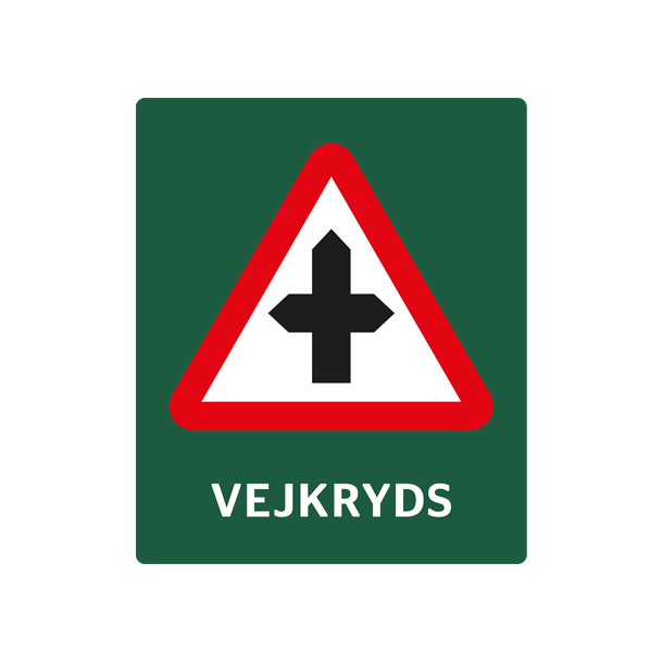 Skilt Naturstyrelsen Pas p� vejkryds Lakeret Aluminium 10 x 12 cm NSM07