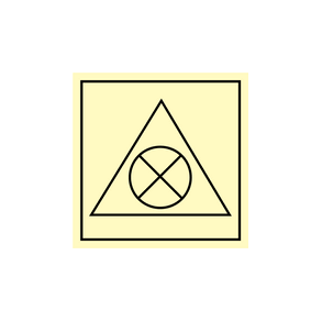 Skilt Remote ventillation... - Photoluminescent Self Adhesive Vinyl - 150 x 150 mm