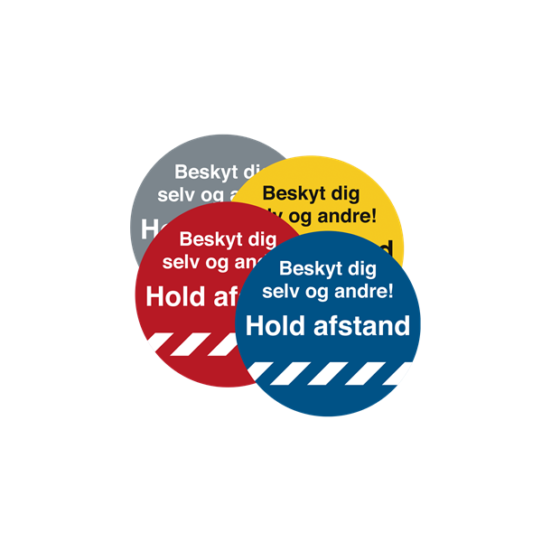 Skilt rundt gulvm�rke hold afstand �330mm 