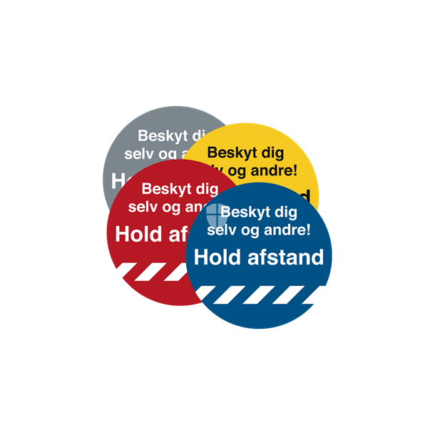 Skilt rundt gulvmrke hold afstand 330mm 