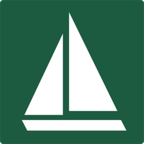 Skilt Naturstyrelsen Sejlads Lakeret Aluminium 100 x 100 mm NSS22