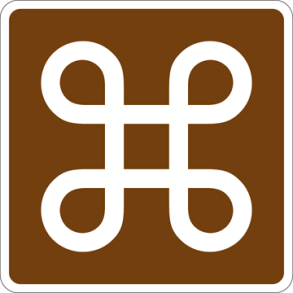 Skilt Naturstyrelsen Sevrdighed National  Lakeret Aluminium 100 x 100 mm NSS40