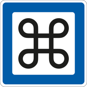 Skilt Naturstyrelsen Servrdighed lokal Lakeret Aluminium 100 x 100 mm NSS39