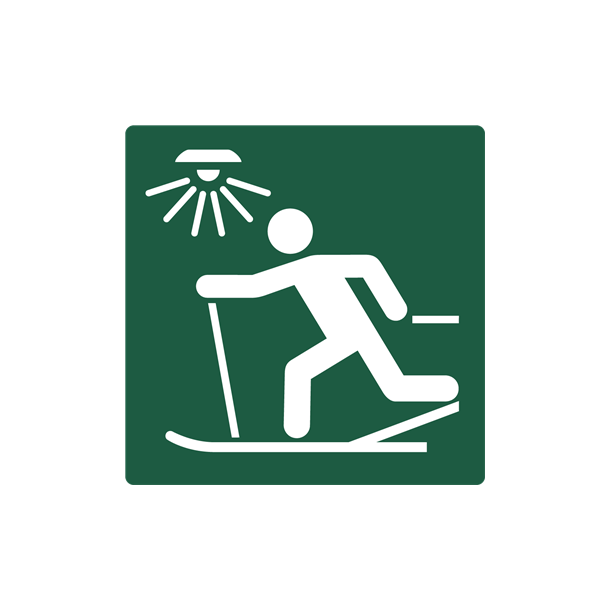 Skilt Naturstyrelsen Skilysl�jpe Lakeret Aluminium 100 x 100 mm NSS34