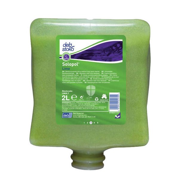 Deb Stoko Solopol Lime Medium-Heavy Hndrens 2l pk a 4 stk