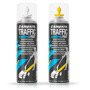 Ampere Traffic Paint Extra Kvalitets markeringsspray til udendrs opmrkning 500ml
