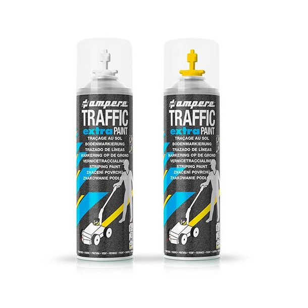 Ampere Traffic Paint Extra Kvalitets markeringsspray til udendrs opmrkning 500ml