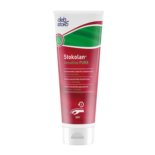 Deb Stoko Stokolan Sensitive Pure Hudplejecreme 100ml pk a 12 stk