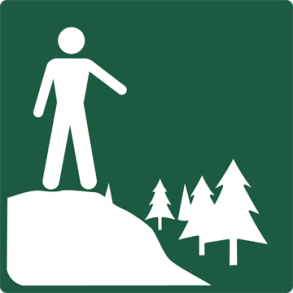 Skilt Naturstyrelsen Udsigtspunkt Lakeret Aluminium 100 x 100 mm NSS09