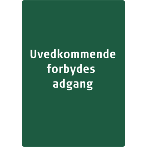 Skilt Naturstyrelsen Uvedkommende forbydes adgang Lakeret Aluminium 297 x 210 mm NSP04