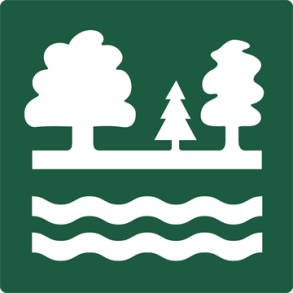 Skilt Naturstyrelsen Vandvrks skov Lakeret Aluminium 100 x 100 mm NSS37