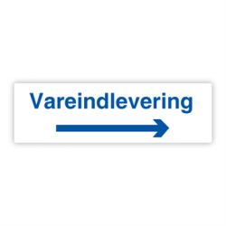 Skilt Parkering Vareindlevering
